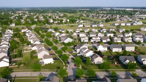 drone video of a neighborhood in columbus ohio