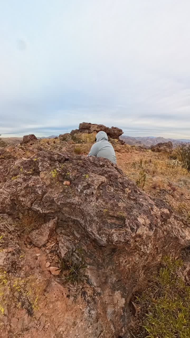 Time Lapse of Weavers Needle in the Superstition Mountains.