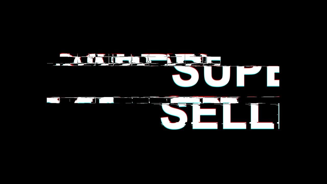 슈퍼 셀러: 글리치 효과 텍스트 디지털 tv 왜곡 4k 루프 애니메이션