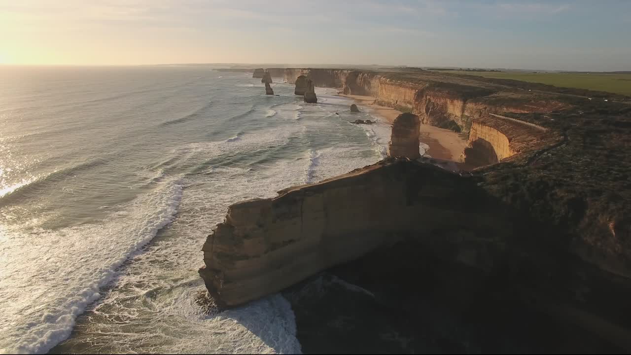12 Apostles Sunset Drone footage