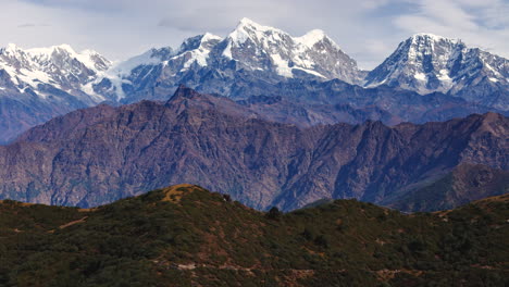 hill and mountain ranges in nepal pikeypeak region drone shot 4k