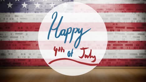 Animation-of-happy-4th-of-july-text-over-american-flag