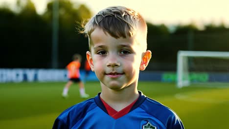 smiling young soccer player