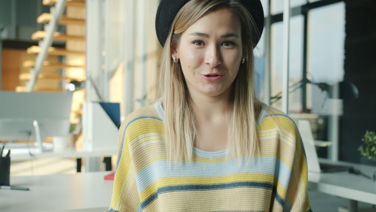 Woman Smiling in Office Setting
