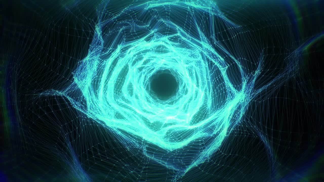 Abstract Wireframe Tunnel