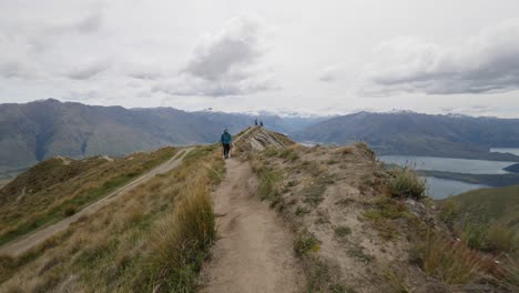 girl hiking on mountain top