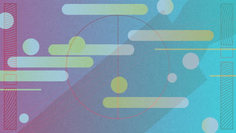 animación digital de formas abstractas que se mueven contra un fondo azul con espacio de copia
