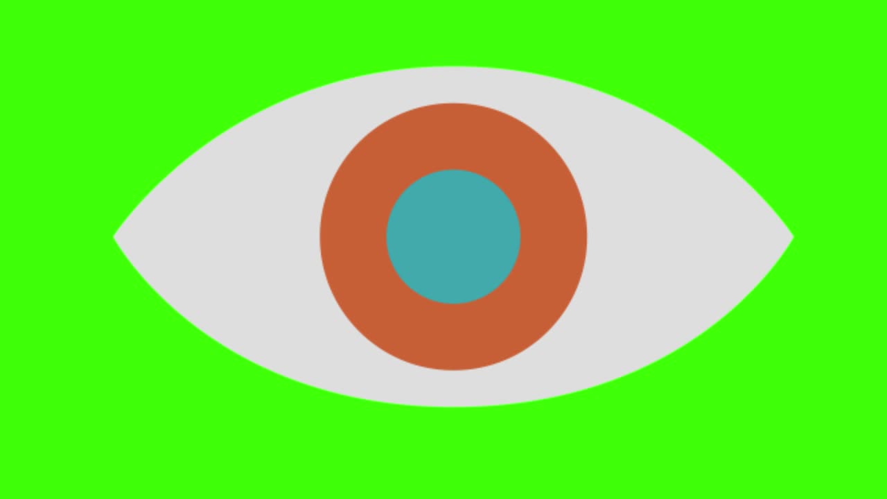 icono de ojo en un fondo de pantalla verde