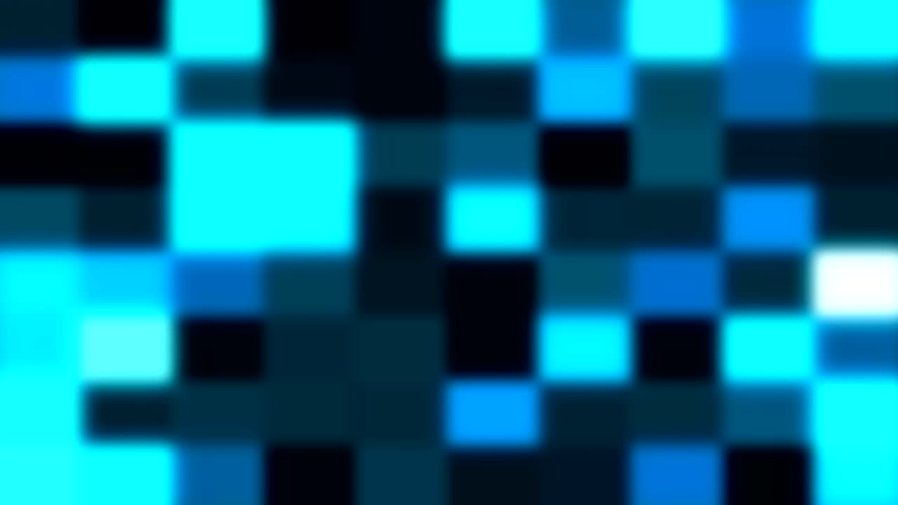 Random changed digital blocks blurry background animation - Seamless loop