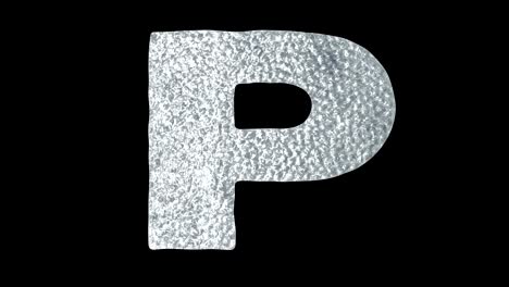 letter p - animated ice water letters concept