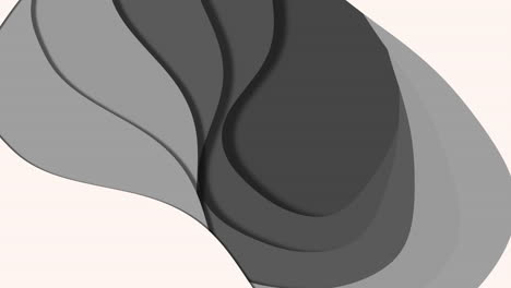 Dynamic black and white wavy stripes create abstract design