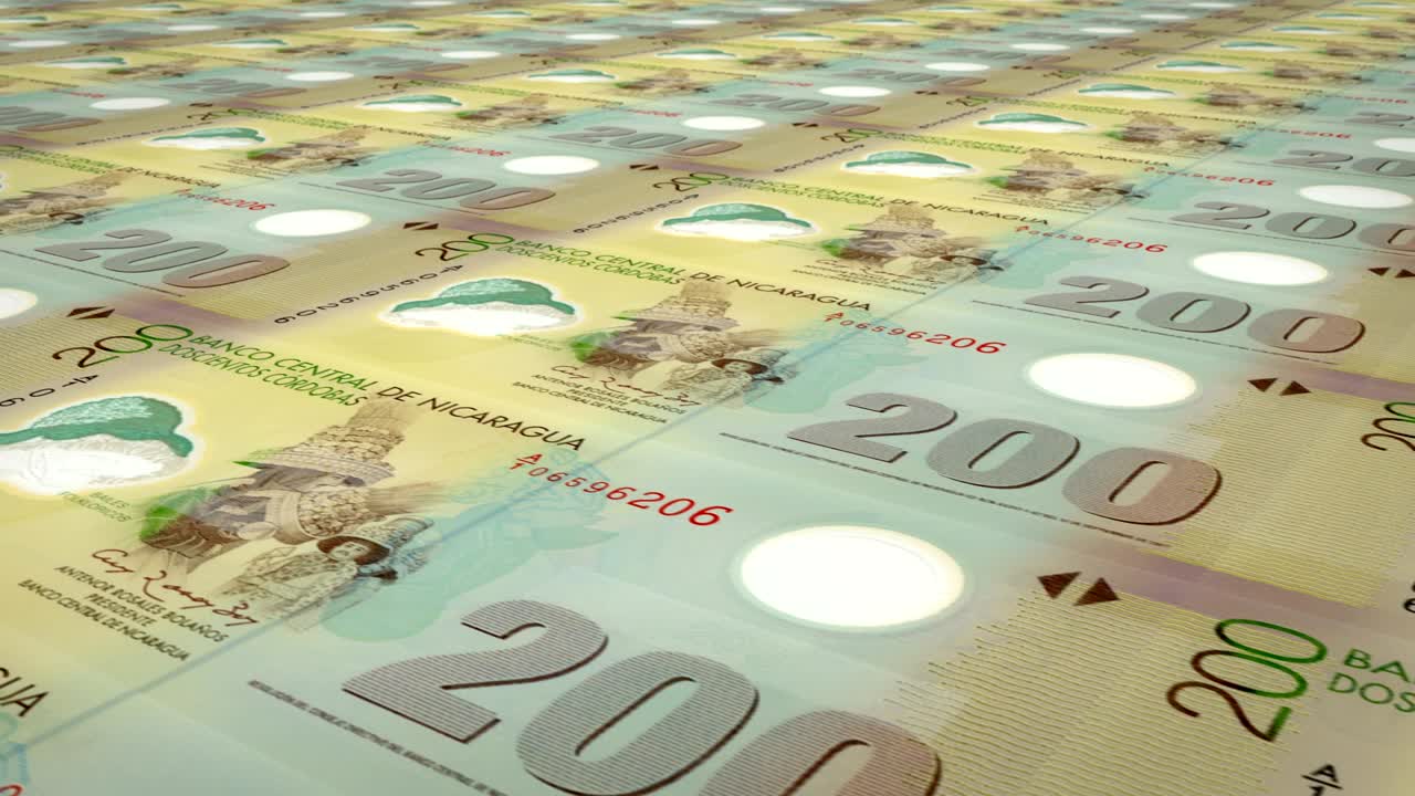 200 니카라과 코르도바 지폐