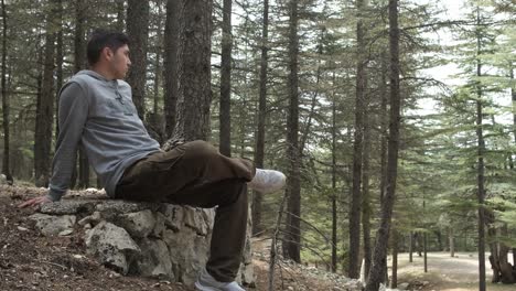 Man-Resting-in-Forest