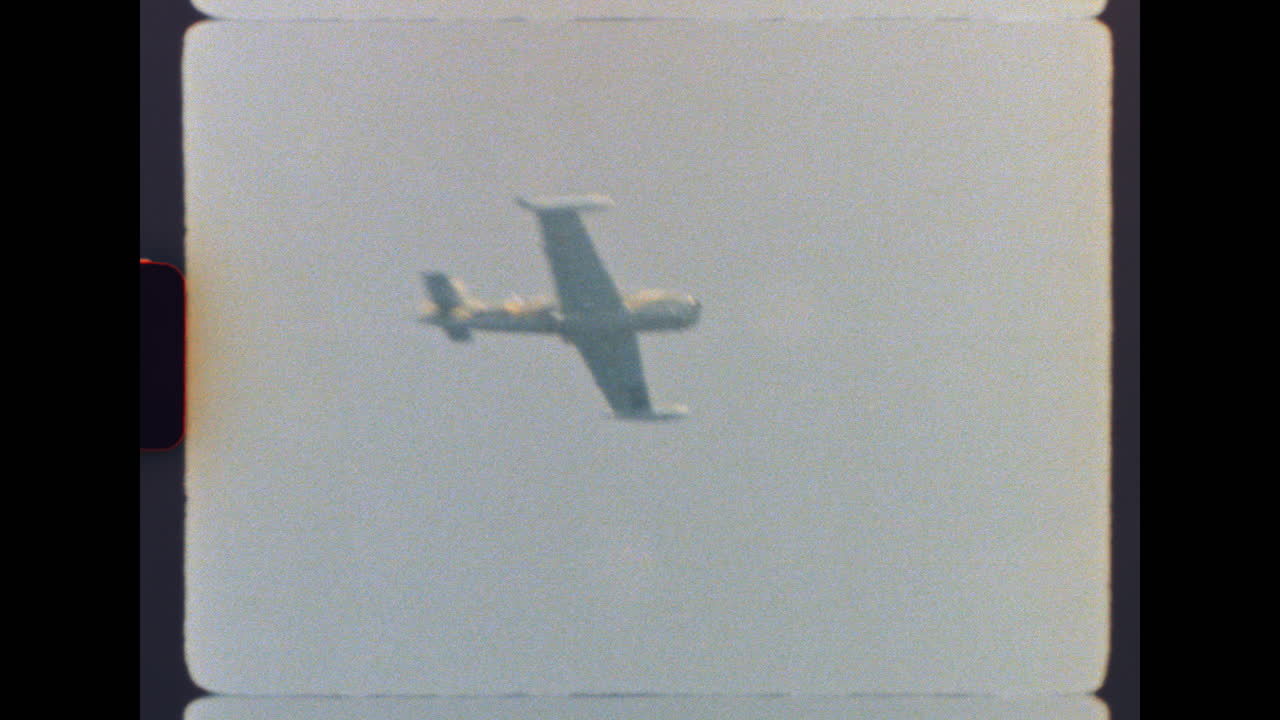 Vintage airplane flying in the sky