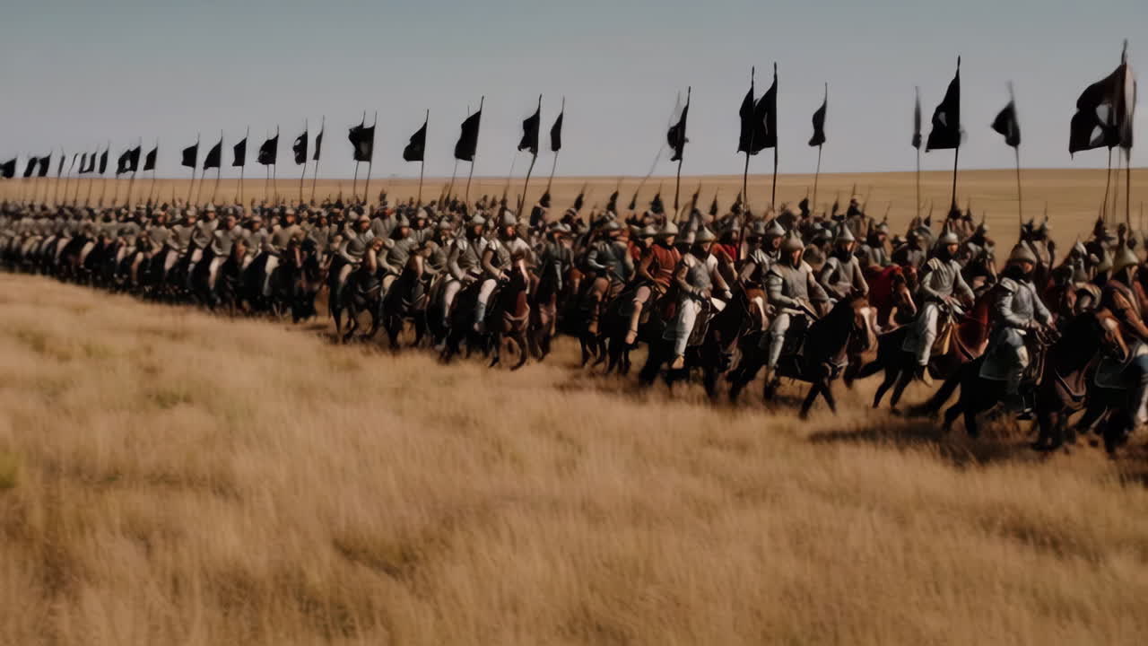 Cena de Batalha do Exército Mongol