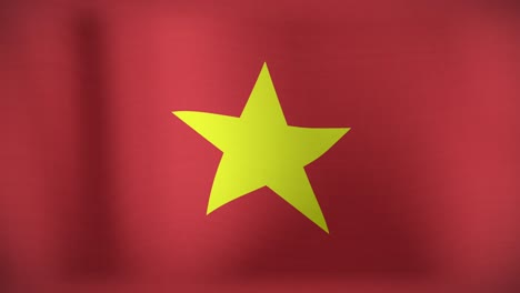 Animación-De-La-Bandera-Nacional-De-Vietnam-Ondeando.