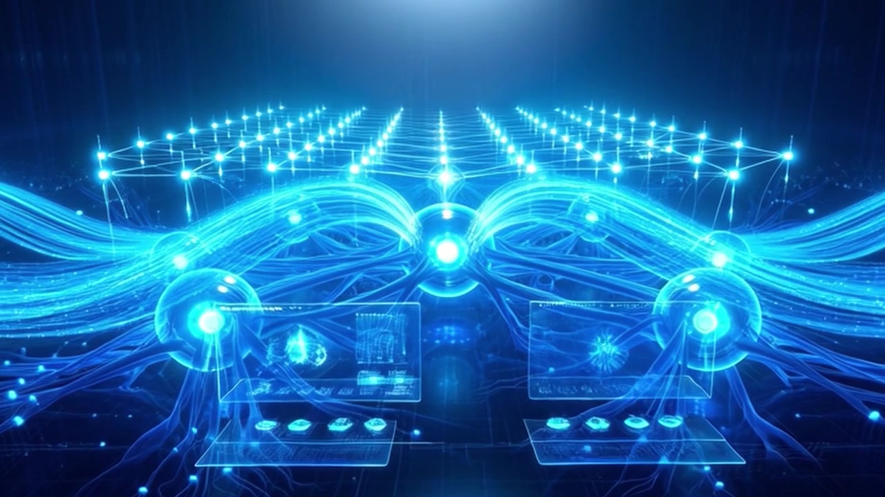 Digital Neural Network and Data Processing Visualization