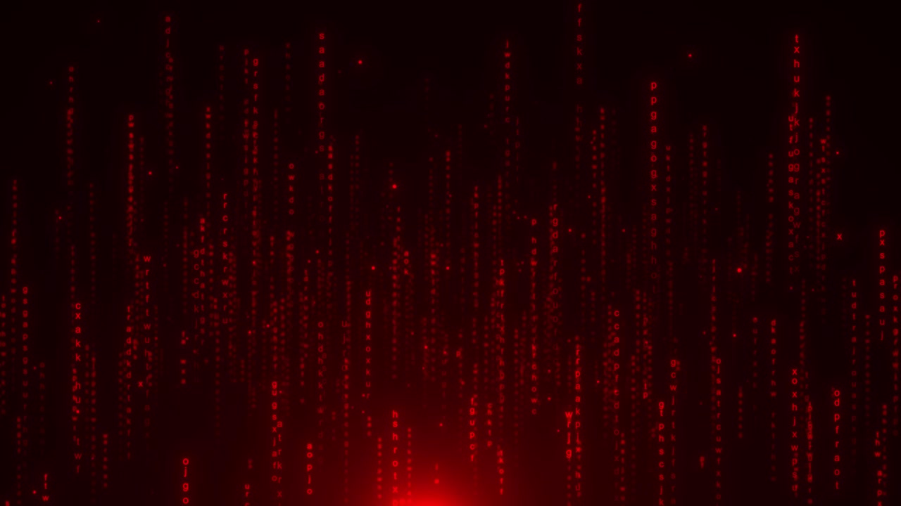 Red Digital Rain Background