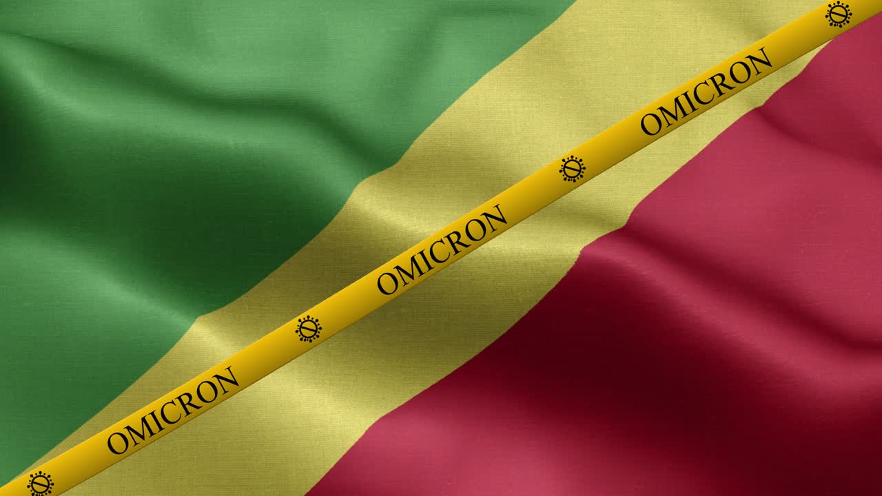 variante omicron y franja de prohibición en la bandera del congo
