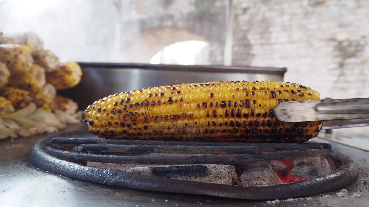 Grilled Corn on a Charcoal Grill