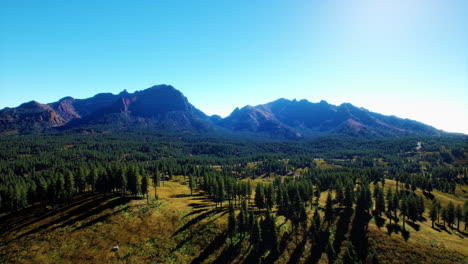cascade mountain and surrounding canadian rocky mountains in summer time