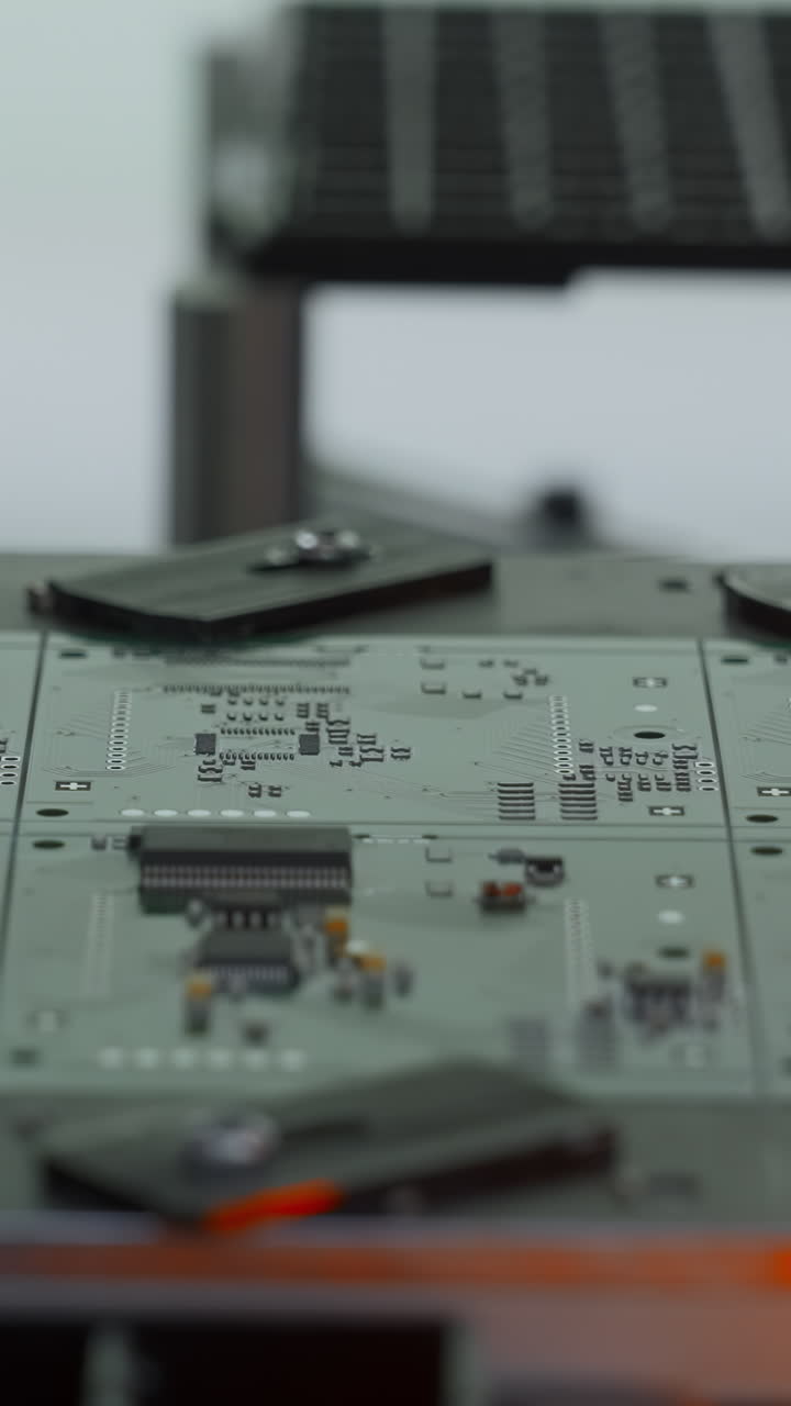 Close-up of circuit board assembly