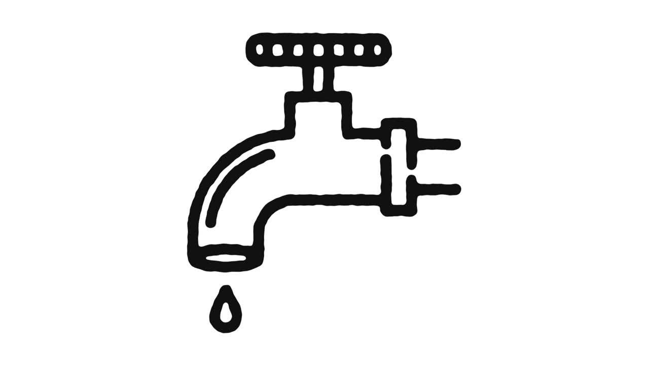 imágenes de animación de icono de suministro de agua y canal alfa