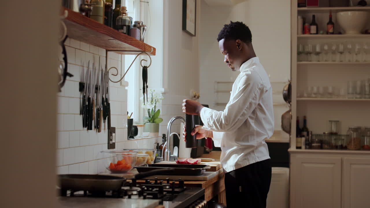 Chef preparing food in the kitchen