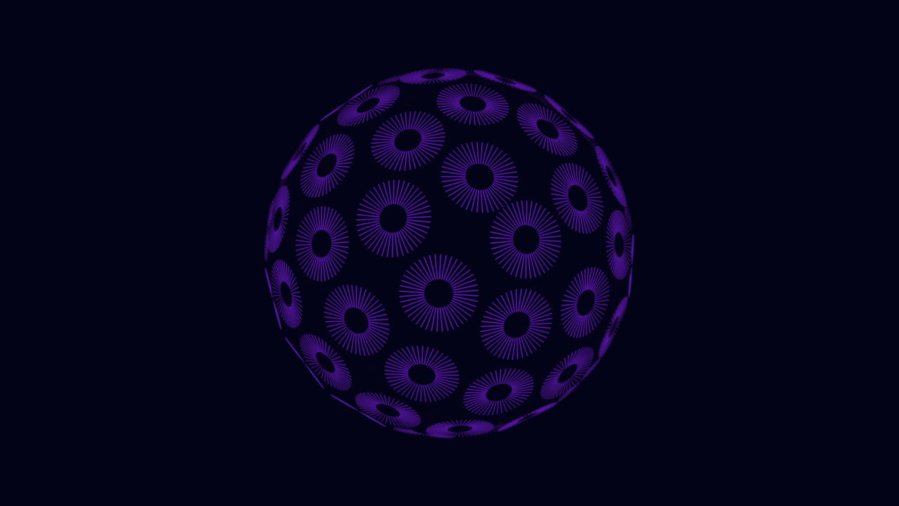 어두운 공간에 연결된 원과 선이 있는 네온 미래형 구