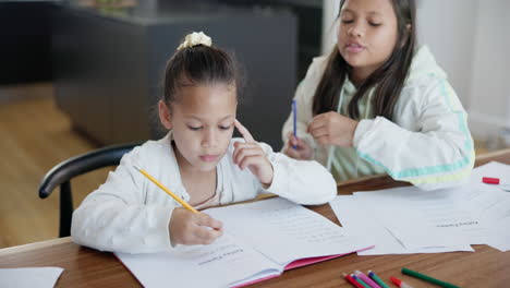 Girl,-sister-and-help-or-support-with-homework