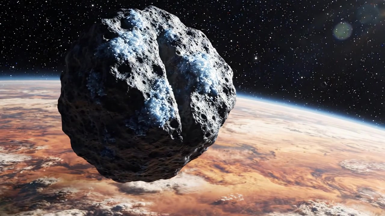 Kosmisen rajan tutkiminen: Dramaattinen kohtaaminen valtavan asteroidin kanssa, joka lähestyy vierasta maailmaa avaruuden syvyyksissä.