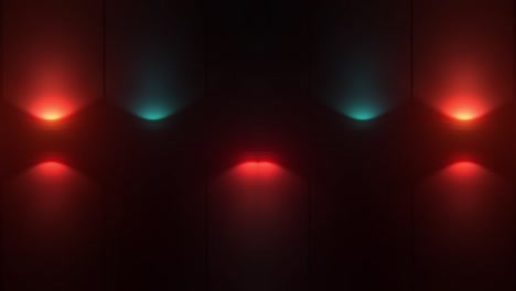 Abstract Neon Lights on a Dark Wall