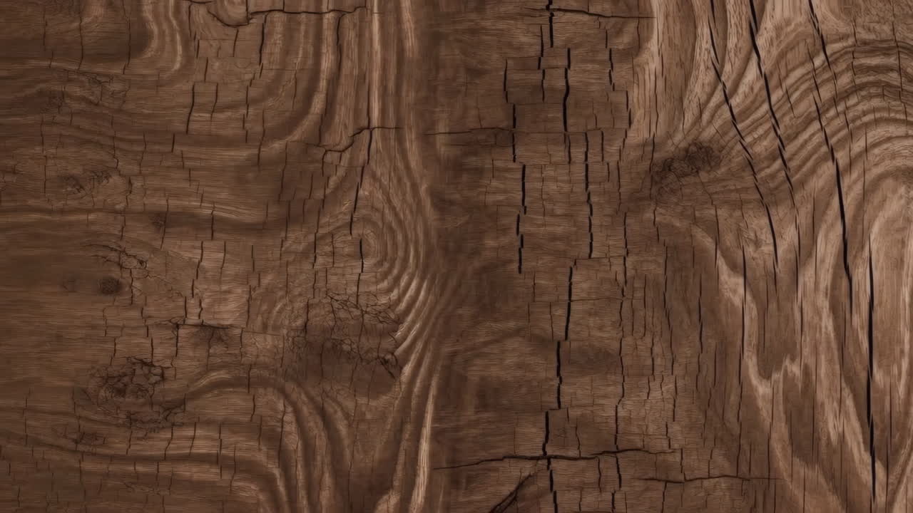 Rustic Weathered Brown Wood Texture with Cracks and Grain