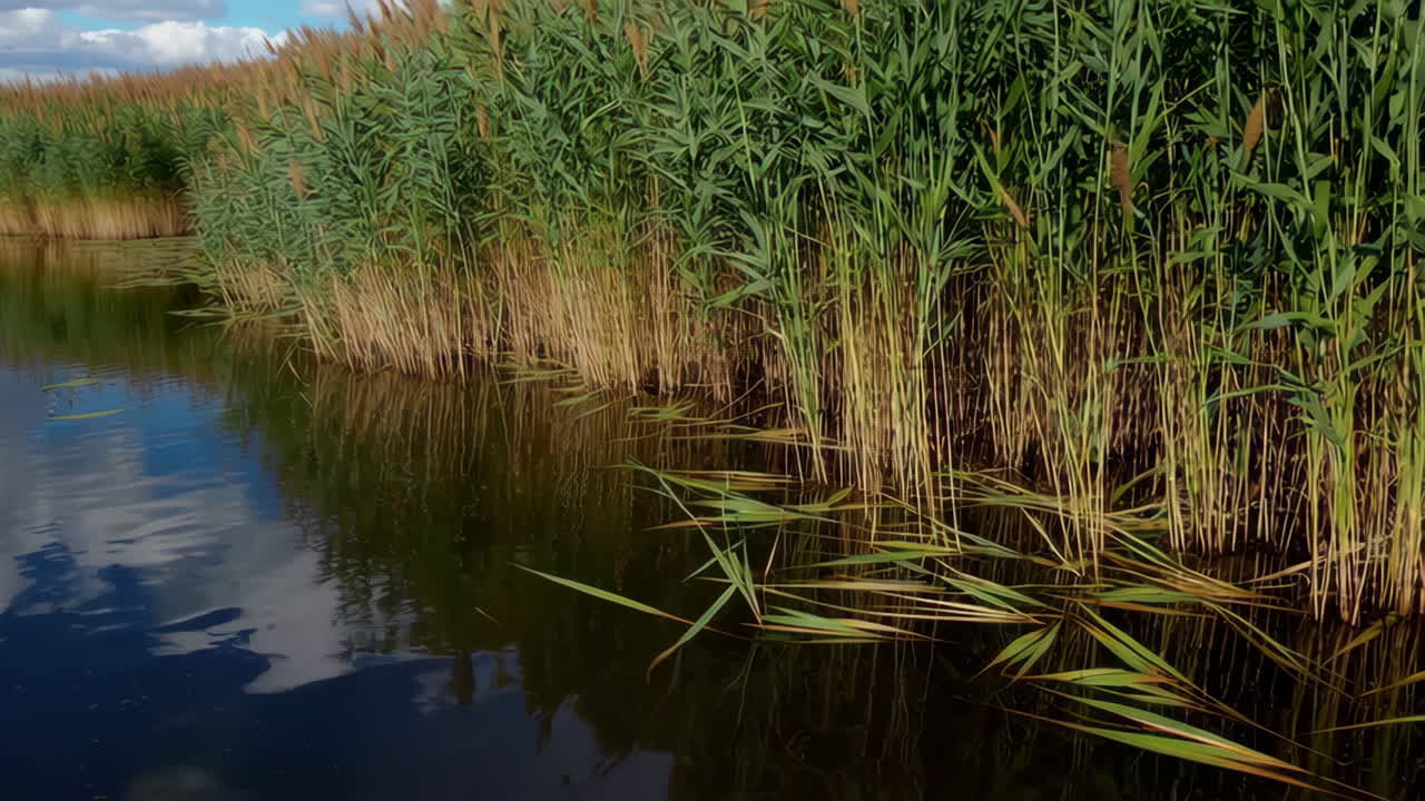 Reed Beds along a Waterway