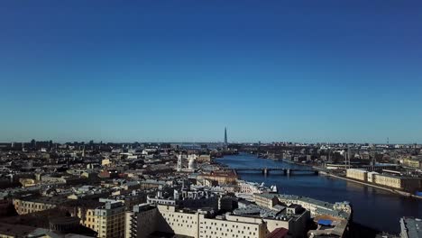 panoramic aerial view of st. petersburg, russia