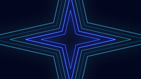 mesmerizing neon star shines with brilliant blue lights