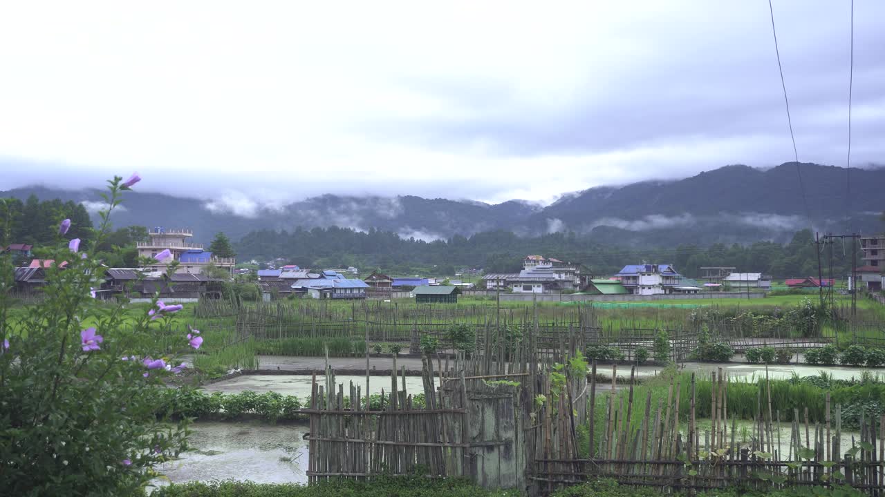 vista del paisaje del valle cero en arunachal pradesh, india