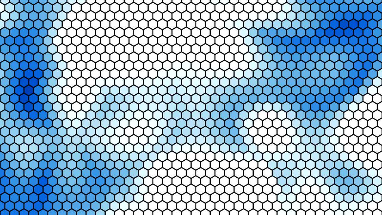 Abstract blue hex background.