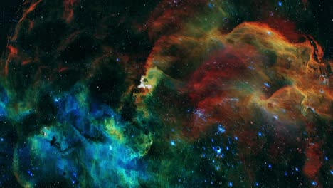 formaciones de gas. nebulosa en movimiento. supercúmulo de galaxias. rango. abstracción. 3d. bucle.