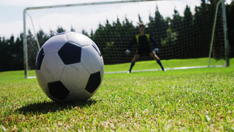 Goalkeeper-defending-a-goal-in-the-field