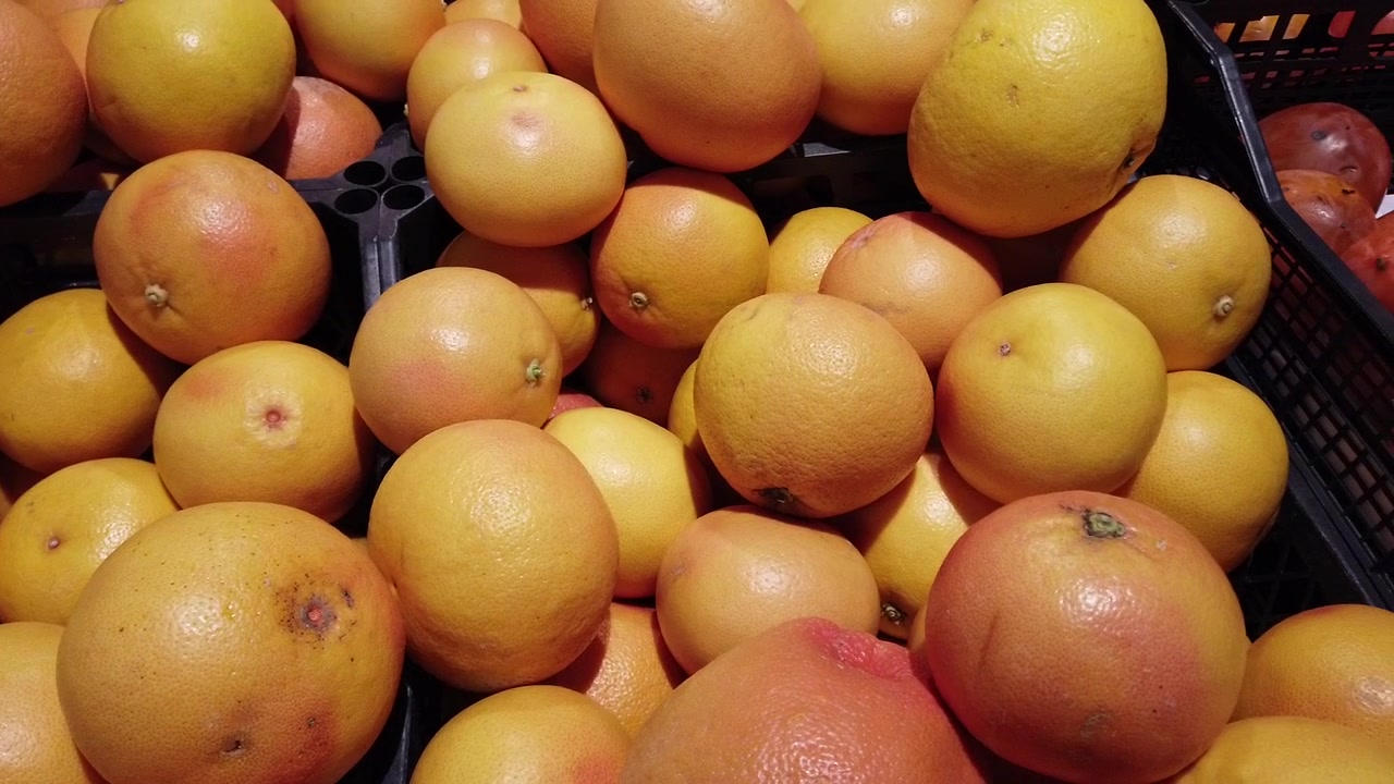 Pomarańcze i hurmy w sklepie