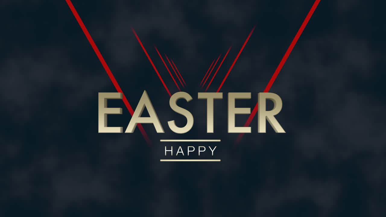 Testo Buona Pasqua con linee rosse di premi su sfumatura alla moda