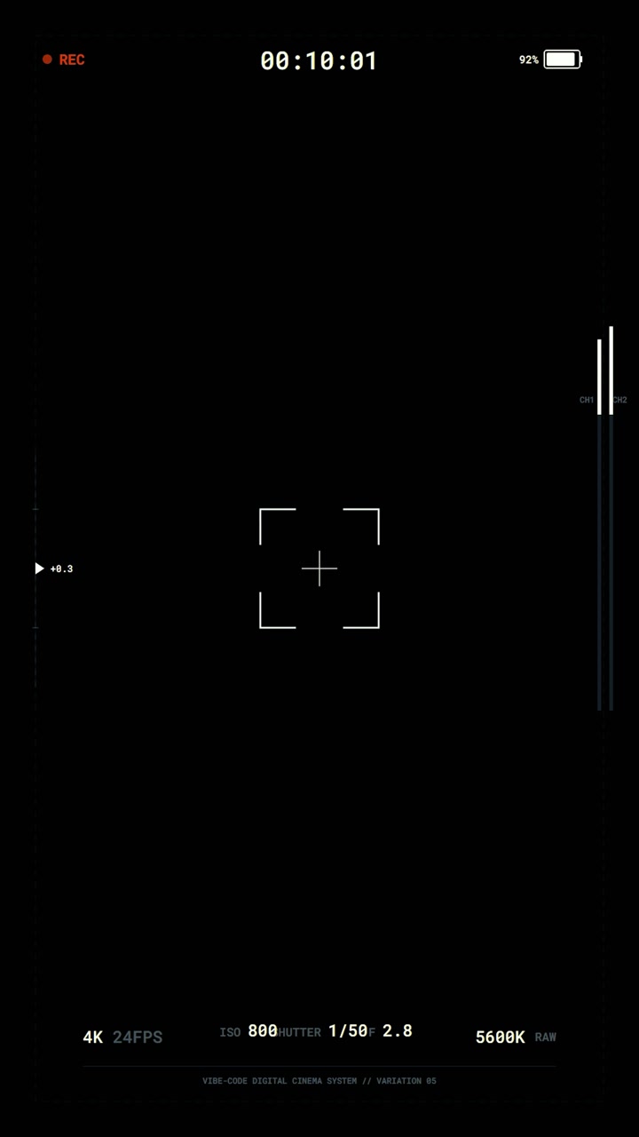 Digital Camera Viewfinder Interface Overlay