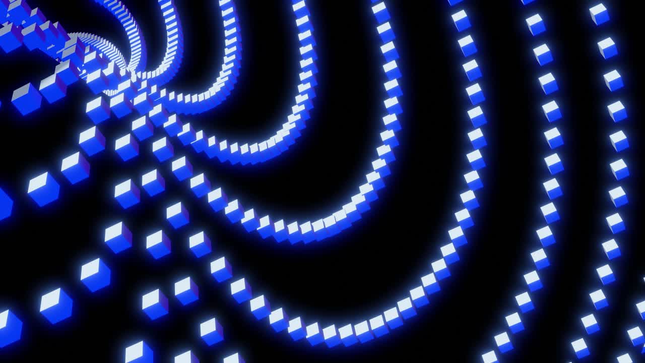 Abstract 3D Glowing Geometric Pattern