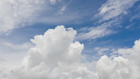 moving cloud on sunny day, time lapse clear blue sky and beautiful cloud