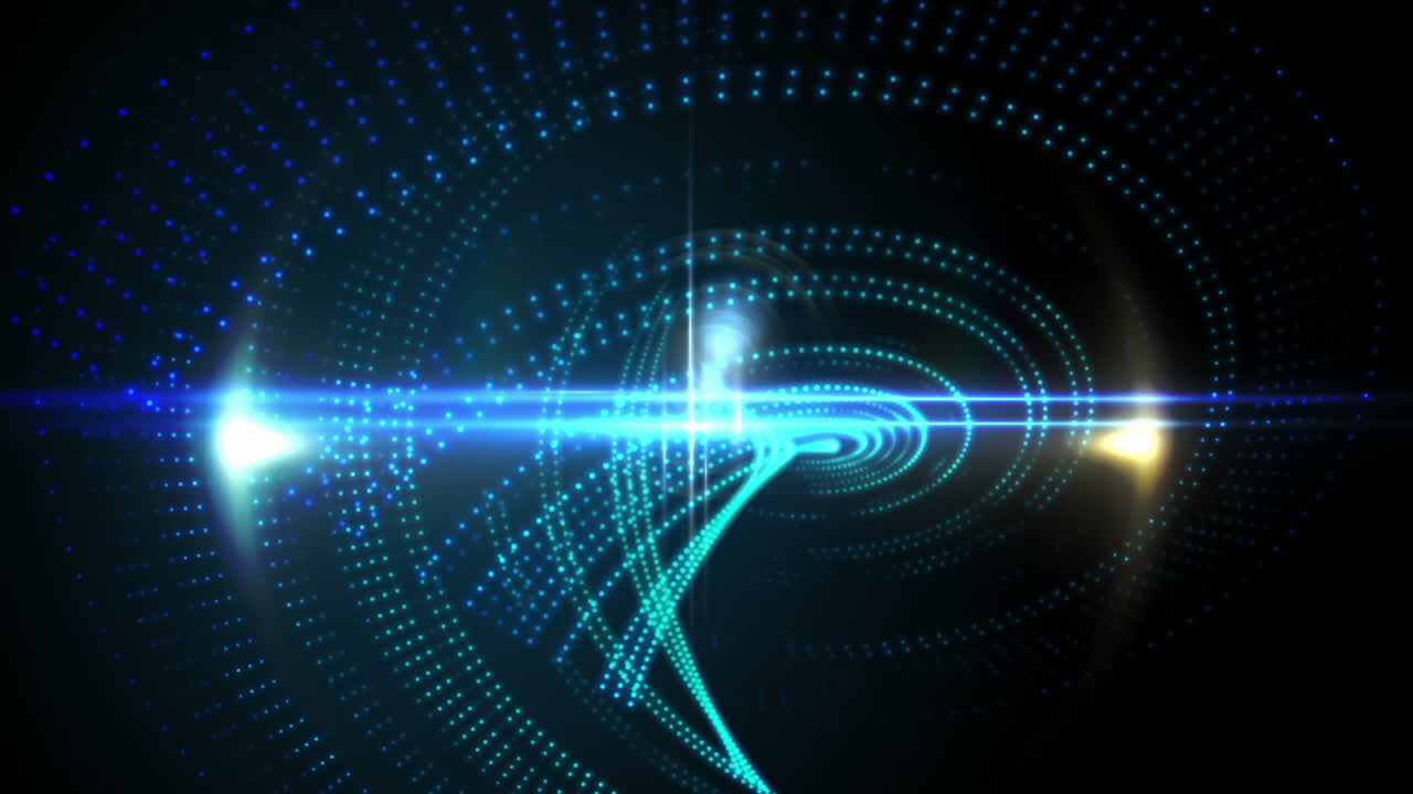 검은색 배경에 파란색 파동 디자인의 픽셀