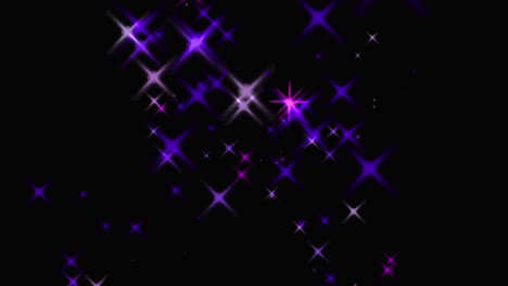 animación de partículas de estrellas brillantes gráficos de movimiento