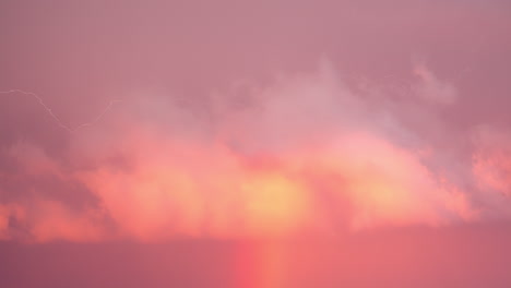 lightning in the sky with glowing storm clouds