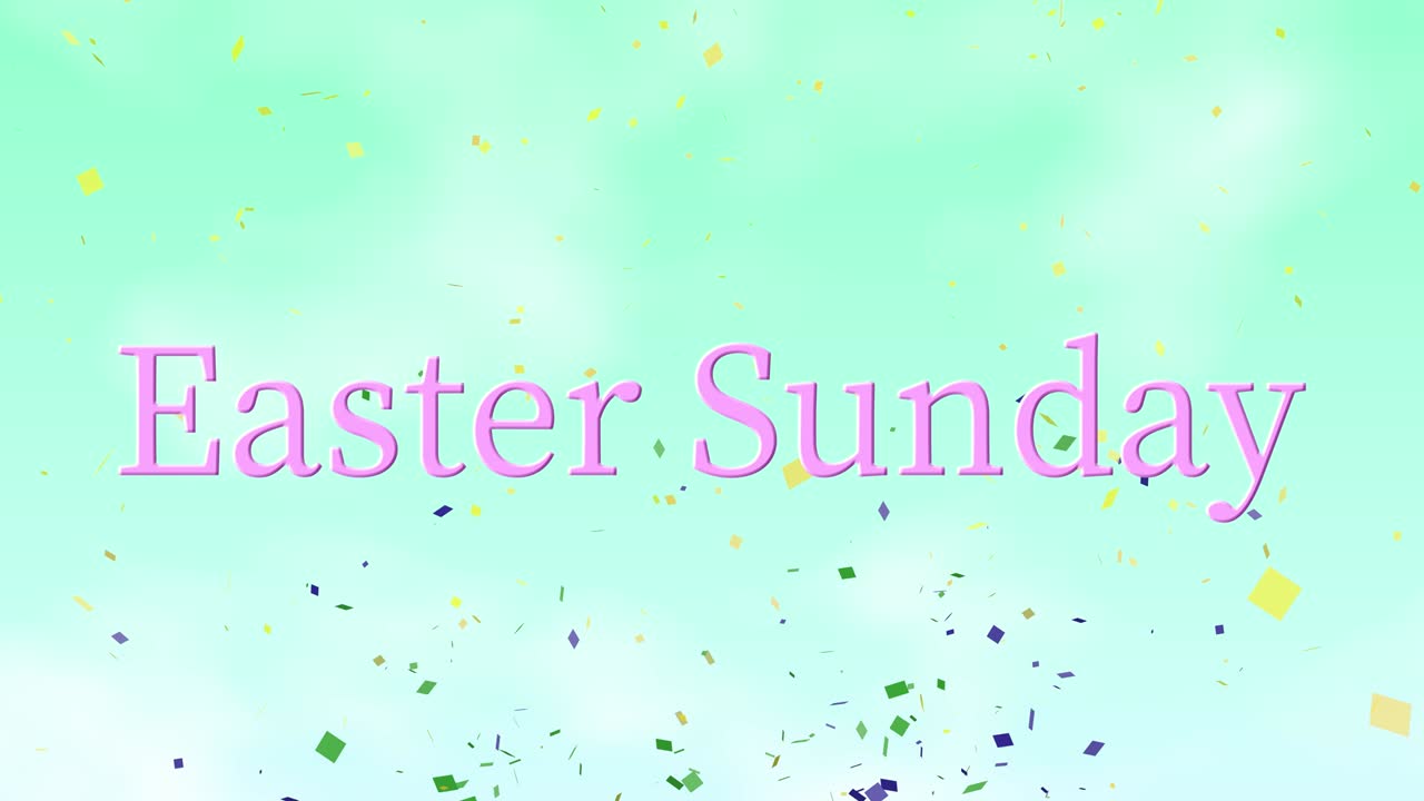 부활절 일요일 이벤트 텍스트 애니메이션 모션 그래픽
