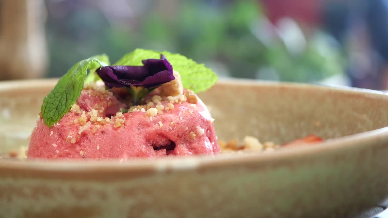 Close-up of a delicious dessert